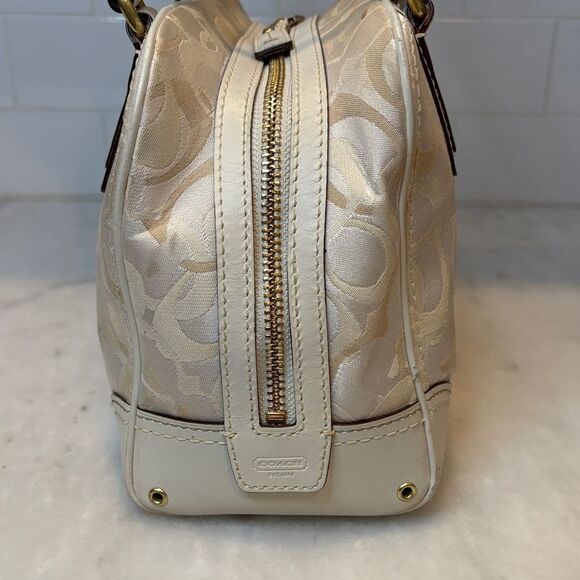 Coach Bag Purse Handbag Optic C Signature Logo Double Handle Doctor Satchel - Picture 7 of 16